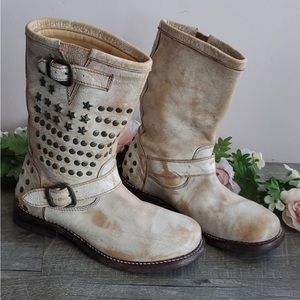 BED STU Whacky studded mid calf boots